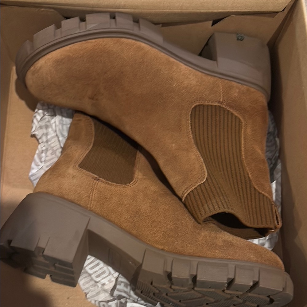 Brown Suede Ankle Boots